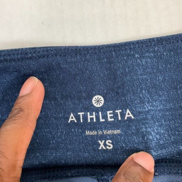 Athleta Womens Ankle Leggings Blue Yoga Pilates Running Stretch Pull On Size XS - Picture 4 of 12